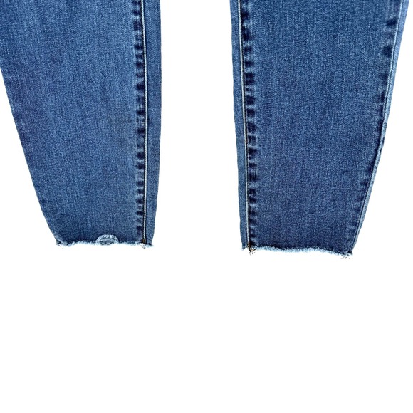 KUT from the Kloth Carlo Ankle Skinny Jeans Women's 8 Medium Wash Frayed Stretch - Picture 3 of 12